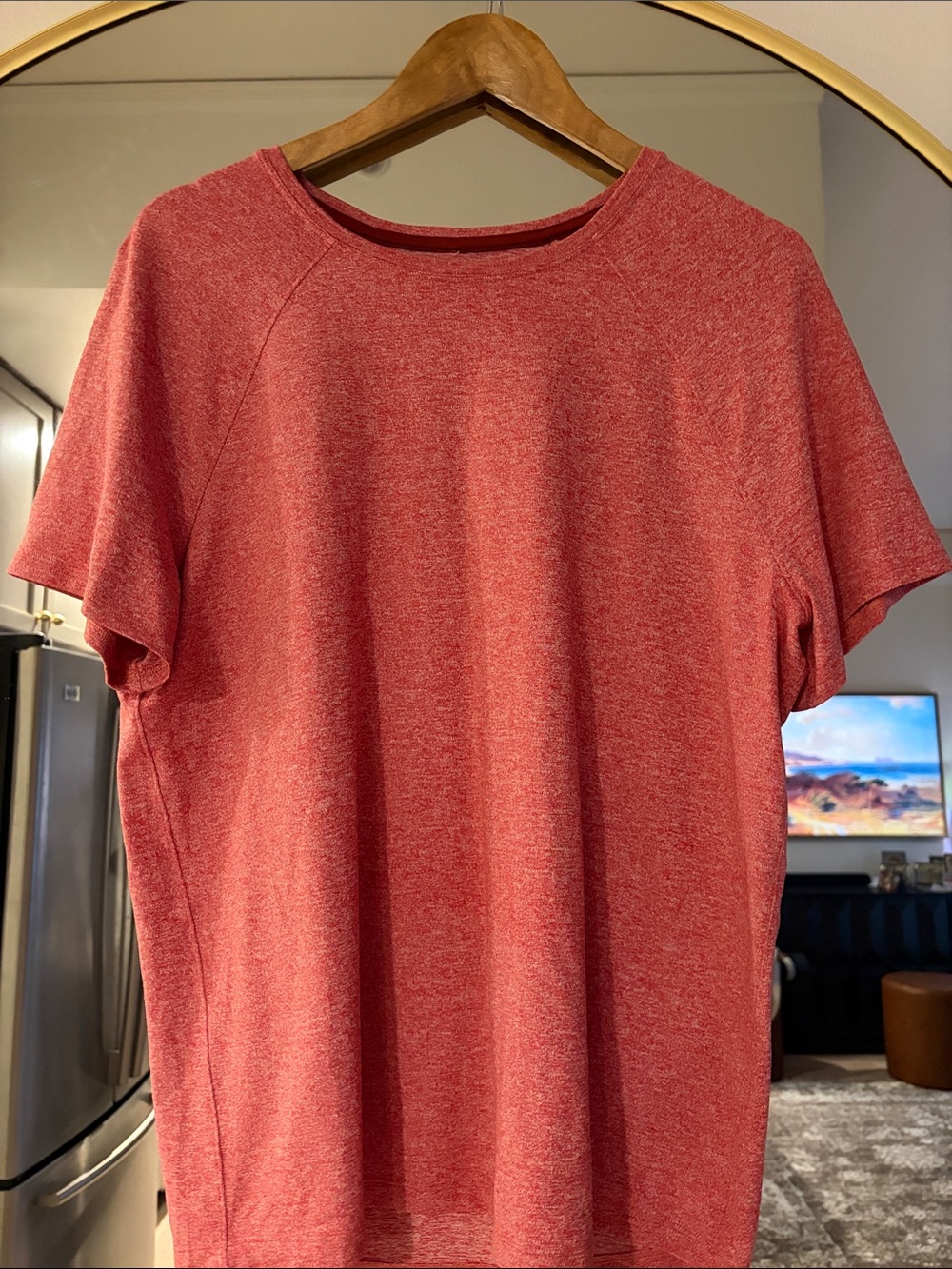 lululemon athletica Men's Heathered Red Short Sleeve Tee